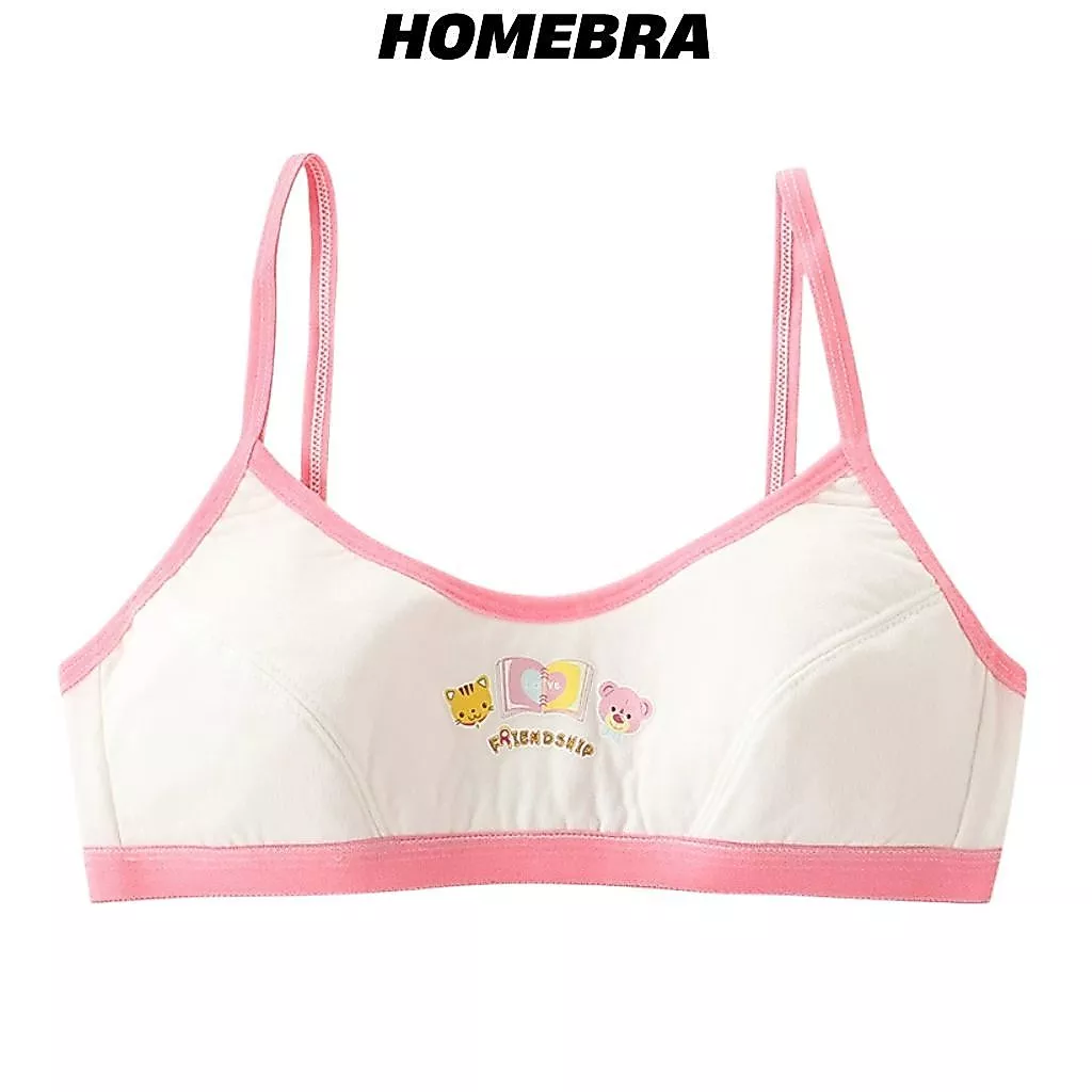 [ XẢ KHO ] Áo lót bé gái tuổi dậy thì cotton không gọng mút mỏng, Áo ngực cho bé họa tiết cute B528