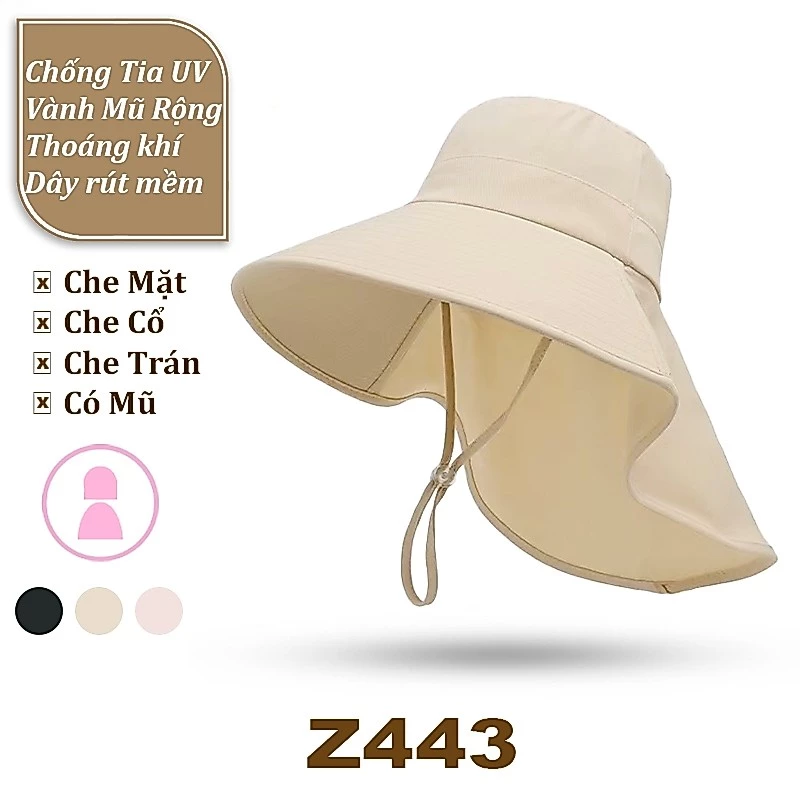 Mũ Tai Bèo Chống Nắng Bảo Vệ Cổ Phong Cách Hàn Quốc ( Nón Vành Rộng Mùa Hè Có Dây Rút )