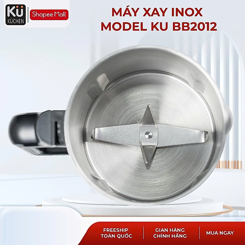 Phụ kiện Cối xay inox (xay tiêu, gạo, yến mạch) máy xay sinh tố KUCHEN KU BB2012