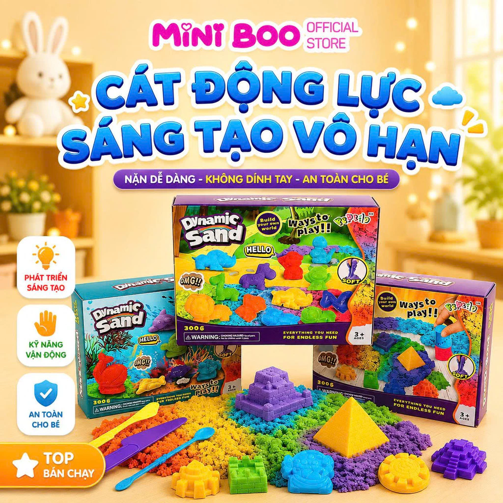 Đồ Chơi Cát Động Lực Cao Cấp Cho Bé – An Toàn Tuyệt Đối, Chơi Không Lo Bẩn