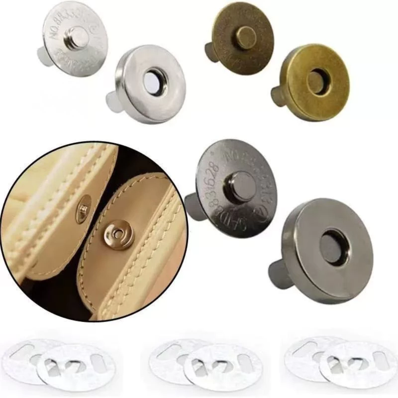 Bộ khóa giấu từ tính tròn Không cần khâu Dụng cụ cài đặt vô hình Khóa từ tính mạnh mẽ Sửa đổi Túi sửa đổi Phụ kiện đặc biệt Nhiều màu Tùy chọn