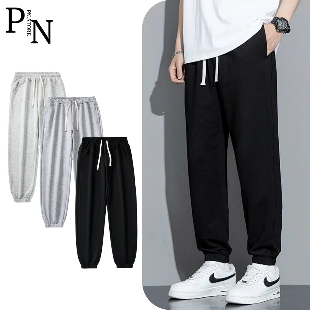 Quần Tăm Jogger Nam Nữ Unisex Basic, Quần Thun Tăm Ống Rộng Vải Co Giãn Cạp Chun Bo Gấu, Màu Sắc Trẻ đẹp dễ phối đồ.