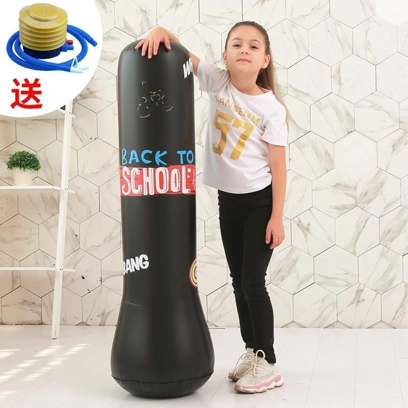 [Tặng kèm bơm] Trụ hơi tập đấm bốc (boxing) cao 1,2 m giúp bé rèn luyện thể chất [ngocanhngocanh98]
