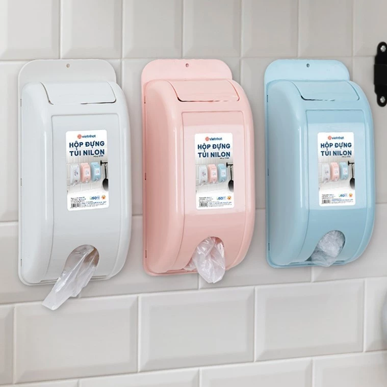 Hộp Đựng Túi Nilong Nhà Bếp Đựng Túi Đựng Rác Dán Tường Thông Minh Tiện Dụng Việt Nhật