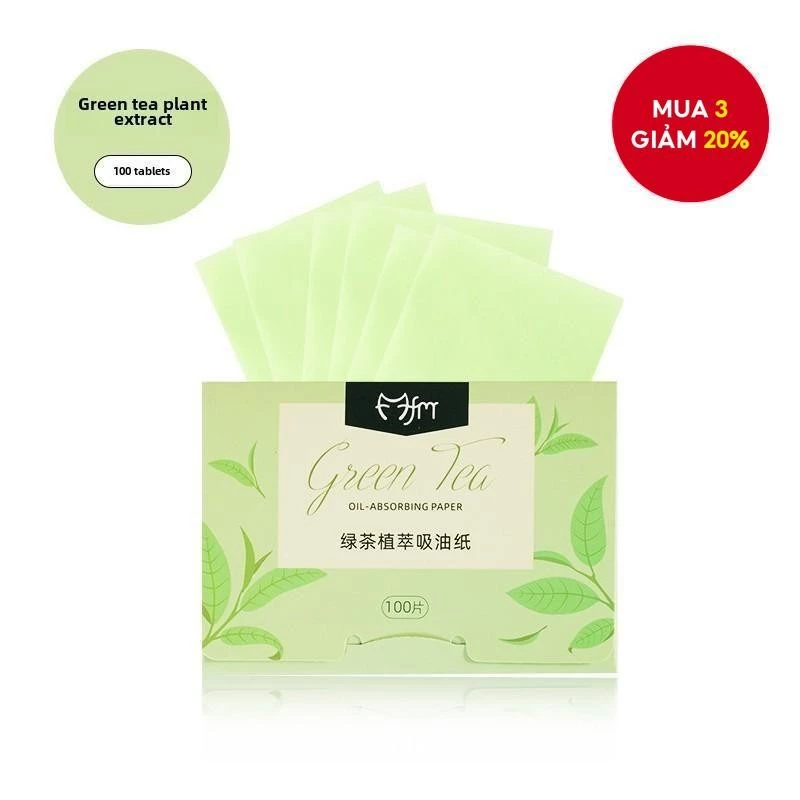 Tờ thấm dầu 100 mảnh cho mặt | Giấy Blotting di động để kiểm soát bóng & làm mờ