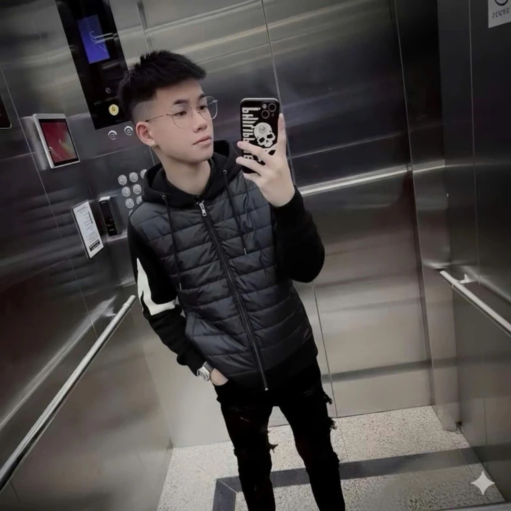 Áo Khoác Phao Phối Len - Phối Tay Chữ Thêu Chữ M Cho Nam Nữ Menswear Jacket Hottrend