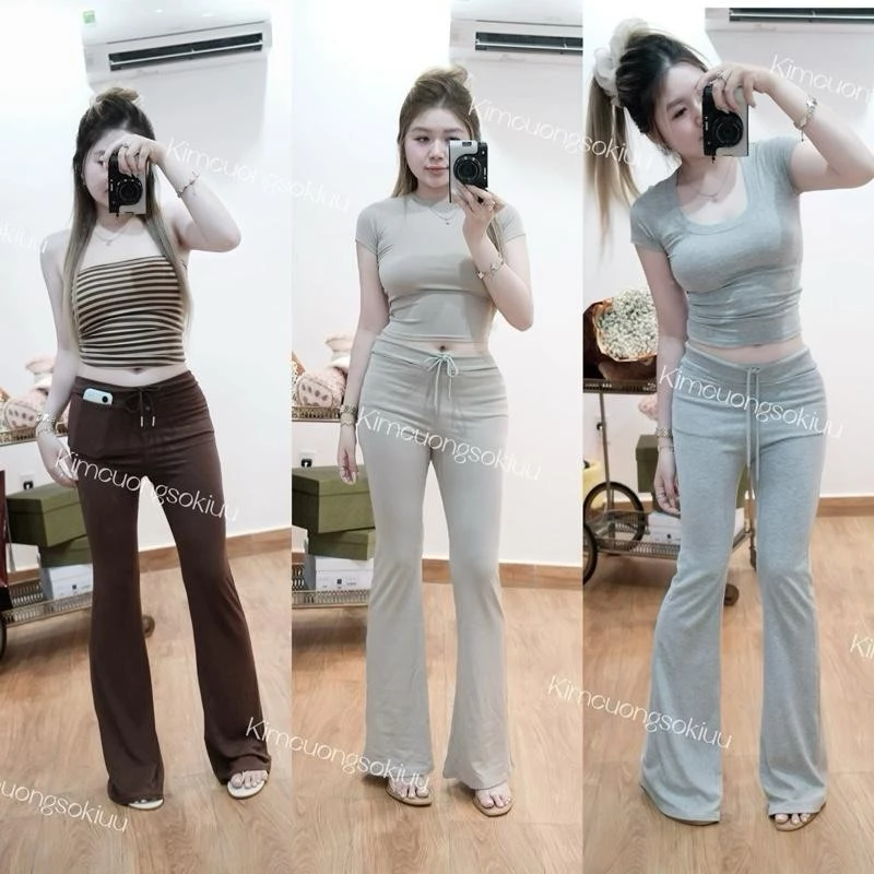 [Bản Loe Cải Tiến] Quần loe dây rút có túi ẩn Kimcuongsokiuu