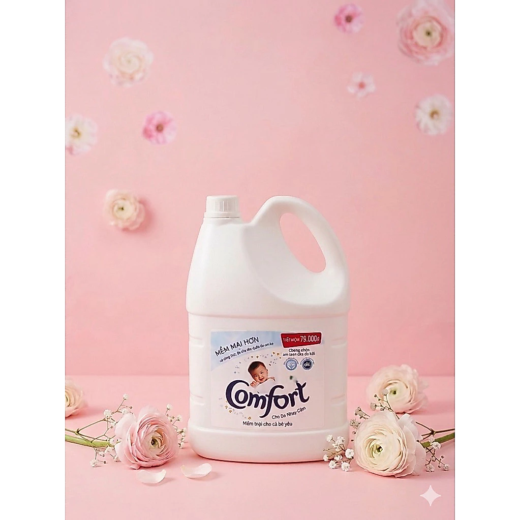 Nước Xả Vải Comfort Cho Bé 3.8L - Hương Dịu Nhẹ, An Toàn Cho Da Nhạy Cảm