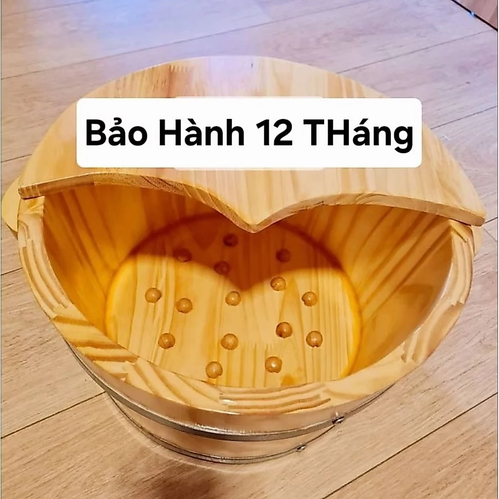 Chậu gỗ ngâm chân⚡TẶNG MUỐI NGÂM CHÂN⚡BẢO HÀNH 12 THÁNG chậu ngâm chân, matssage, TẶNG KÈM THẢO MỘC NGÂM CHÂN