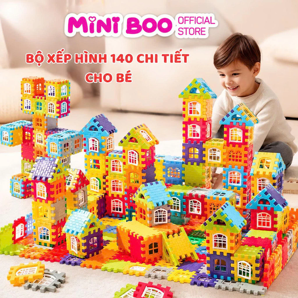 Đồ Chơi Lắp Ghép Khối Xây Dựng Kiến Trúc 140 Chi Tiết Mô Hình Xây Dựng Cho Bé  Little Boo