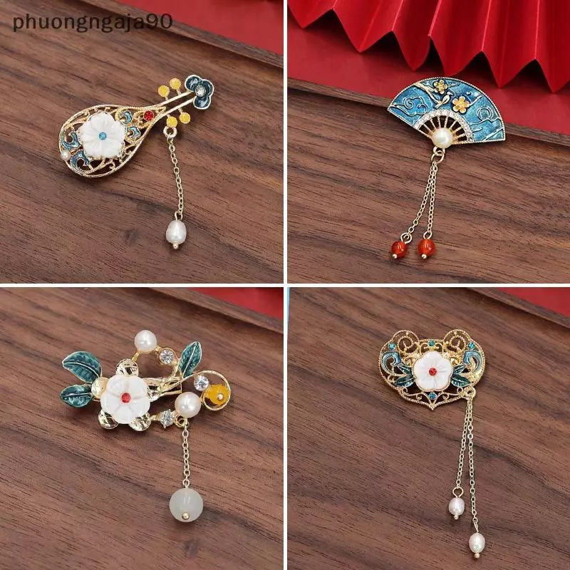 1 cái phong cách quốc gia Trâm phụ nữ Retro cao cấp Corsage khí Tua Pin sáng tạo và linh hoạt