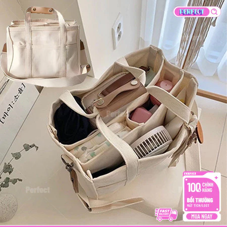 Túi Vải canvas túi tote đeo chéo tote bag túi vải 30*15*25CM Cỡ Lớn dễ phối túi nhiều ngăn cho nữ