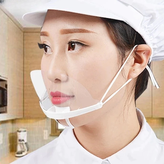 Set 5 Khẩu Trang nhựa che miệng khi giao tiếp hoặc chế biến thức ăn , phun xăm , spa