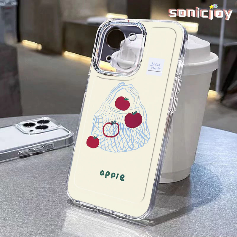 Ốp Điện Thoại Ins apple Túi Thích Hợp Cho IPhone 11 12 13 14 15 16 Pro Max X XR XS Max 7Plus 8Plus Ốp Silicon Trong Suốt Thời Trang-SY