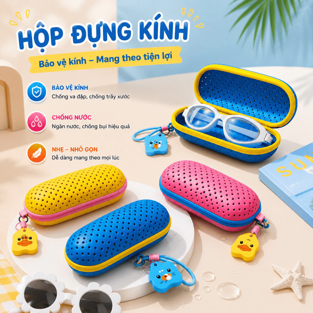 Hộp Đựng Kính Bơi TORO Vỏ Cứng Chống Va Đập Chất Liệu EVA Cao Cấp Bảo Quản Kính Chống Trầy Xước