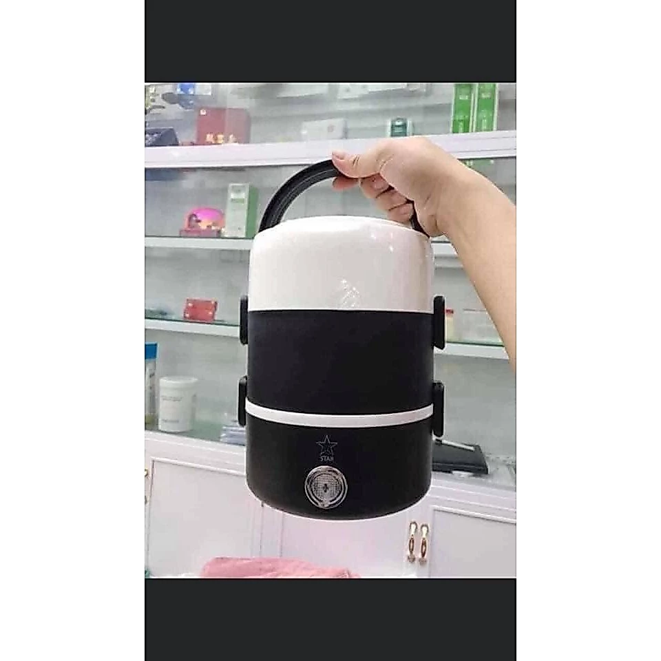 Hộp cơm cắm điện 3 tầng hâm nóng thức ăn nhanh chóng
