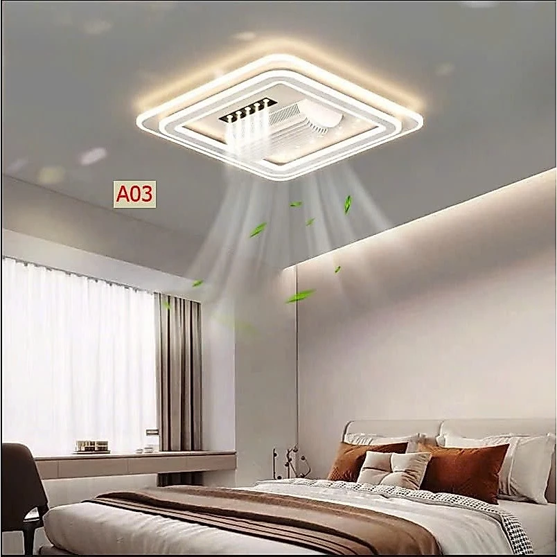 [GIÁ DÙNG THỬ] Quạt Trần ÁpTrần ABS D50  Điều Khiển 6 Tốc Độ Gió, Nhiều Chế Độ Đèn Tiết Kiệm Điện Năng [Bảo Hành 6 Năm]