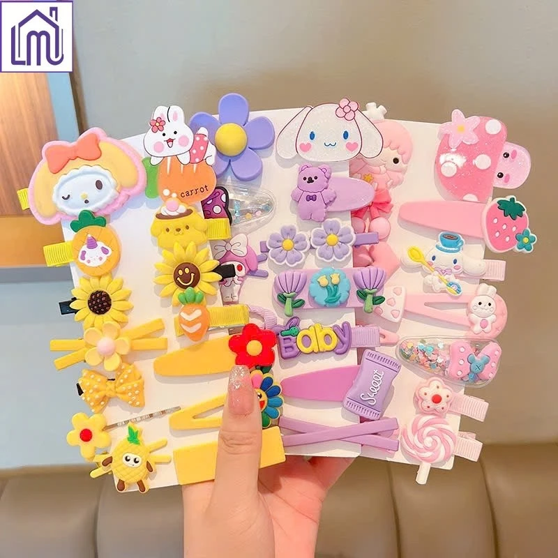 Set 14 kẹp tóc công chúa siêu dễ thương cho bé gái
