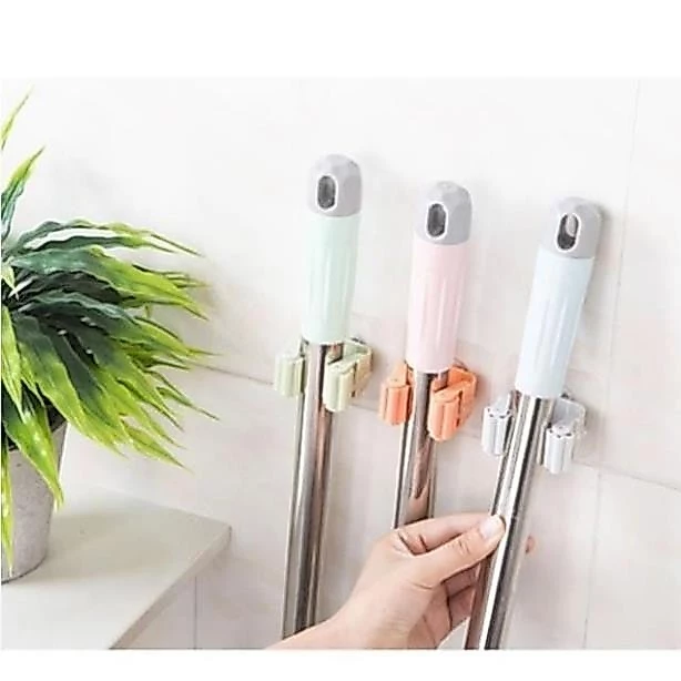 Kẹp treo dụng cụ vệ sinh và chổi lau nhà, kẹp treo đồ gia dụng dán tường đa năng -VH99