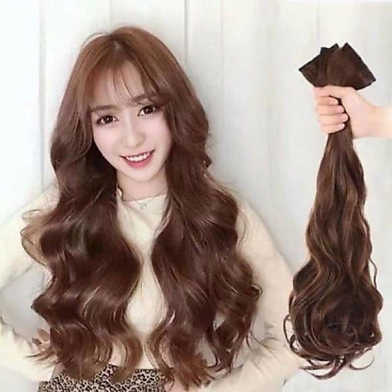 tóc giả kẹp phồng 2 bên giợn sóng💕😘-freeship