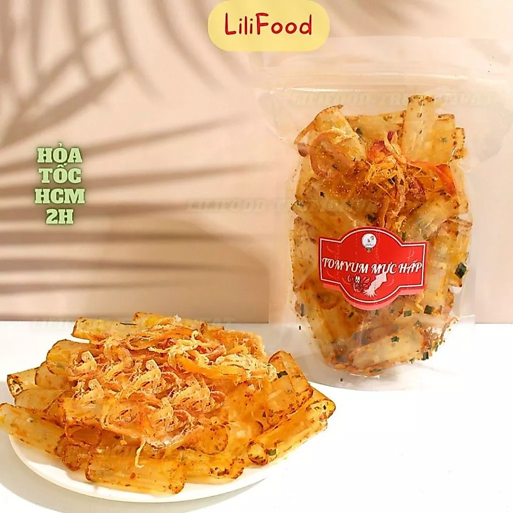 Bánh Tráng Tây Ninh- Bánh Tráng Cuộn Trộn Sốt Tomyum Mực Xé Cay Siêu Ngon - Lilifood Trùm Ăn Vặt