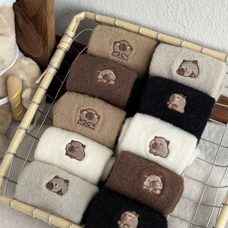 SET 5 ĐÔI TẤT LÔNG XÙ CAP PY SIÊU XINH   👍freeship🐯