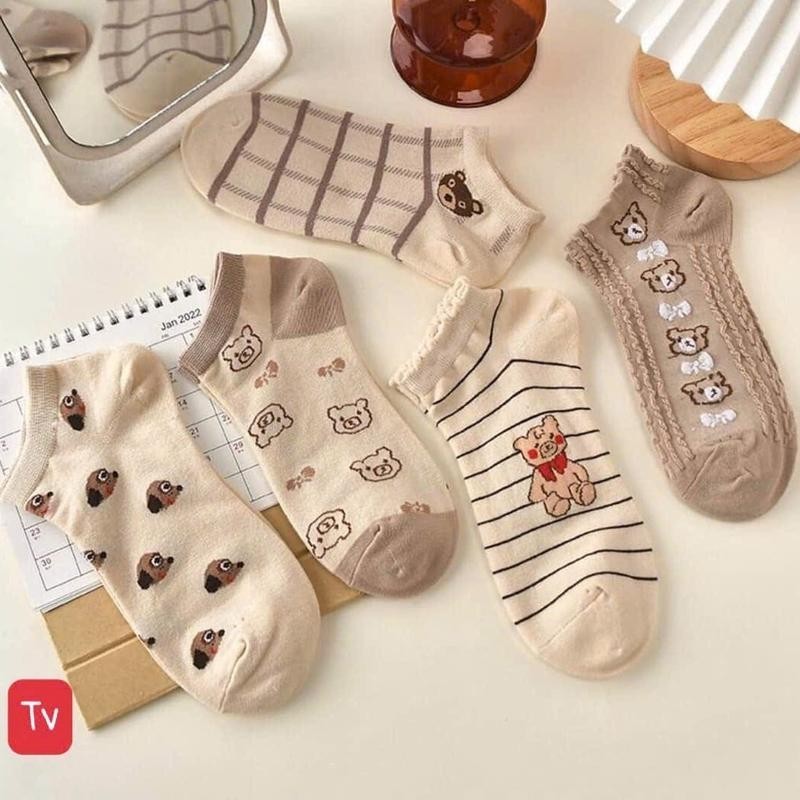 Bộ 10 đôi tất nữ trẻ trung năng động cổ thấp - Women Cotton