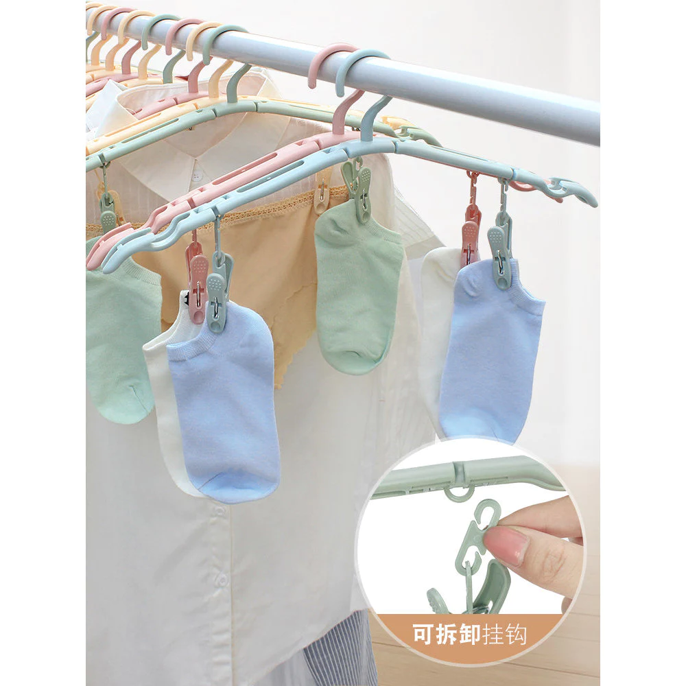 Du Lịch Có Thể Gập Lại Móc Treo Di Động Du Lịch Đa Năng Magic Có Thể Thu Vào Giá Phơi Kẹp Chuyến Đi Kinh Doanh Ký Túc Xá Quần Áo Móc Treo