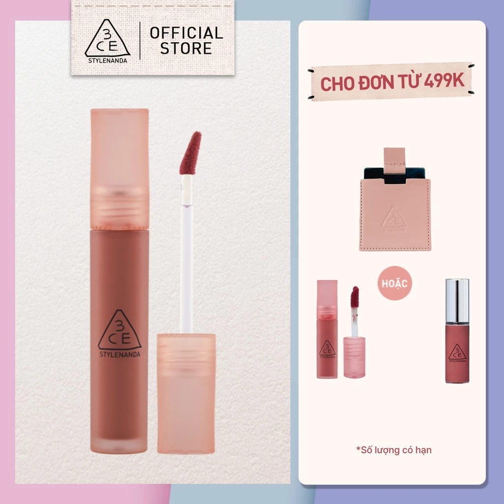 Son Kem 3CE Cho Viền Môi Mờ Ảo Không Lem Blur Water Tint