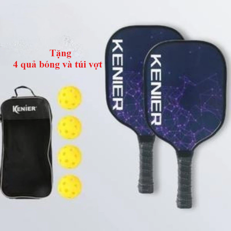 Bộ vợt pickleball bộ 2 vợt kèm túi và 4 bóng cao cấp cho nam nữ chính hàng cao cấp