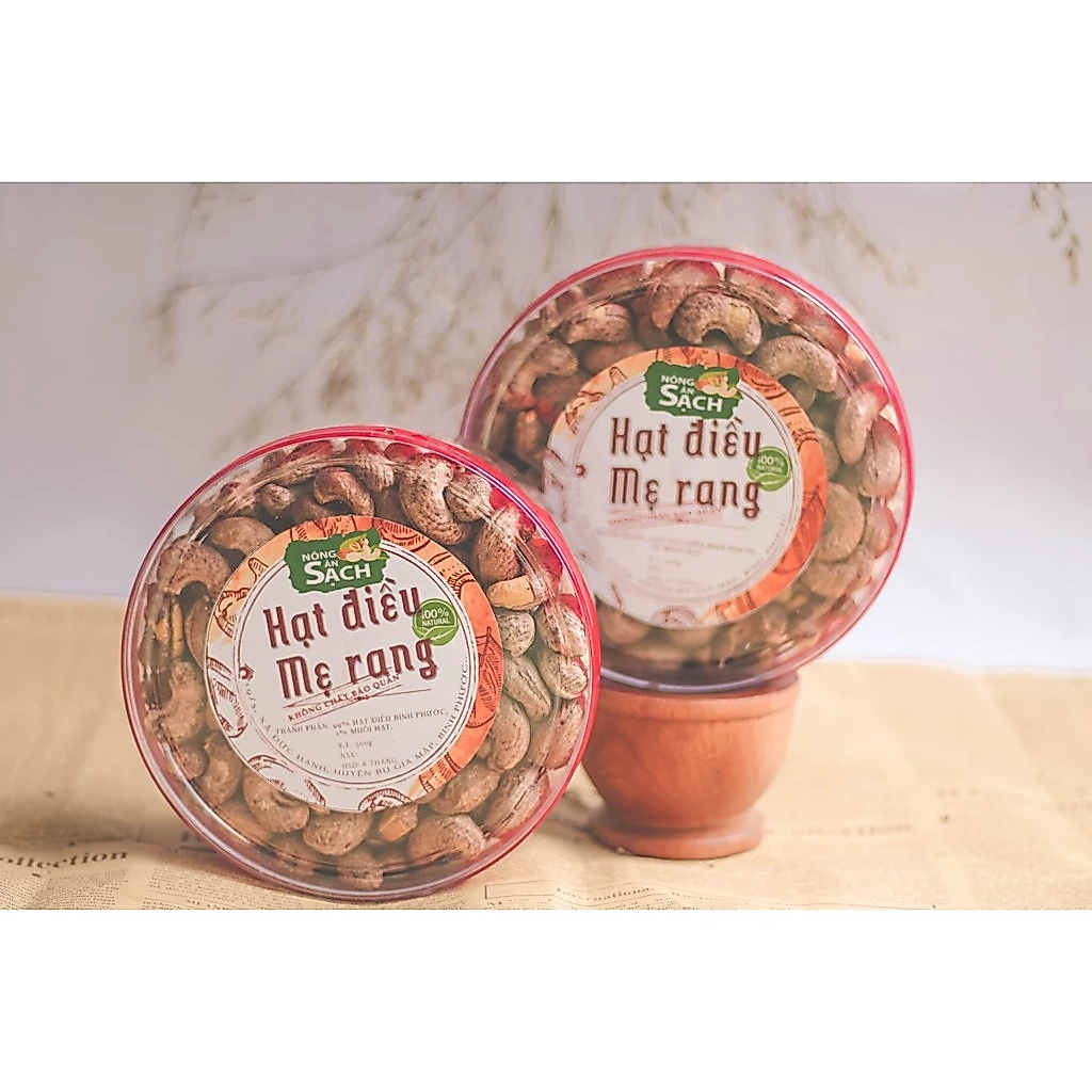 500G Hạt Điều Nguyên Hạt Bình Phước Rang Củi