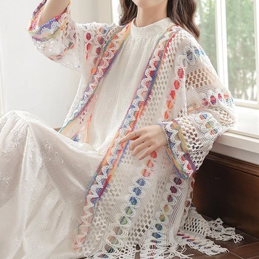 Du lịch và kỳ nghỉ Phong cách dân tộc Thời trang áo khoác áo choàng đa năng