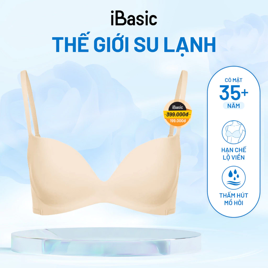 Áo ngực su mút vừa iBasic không đường may lazercut BRAW033