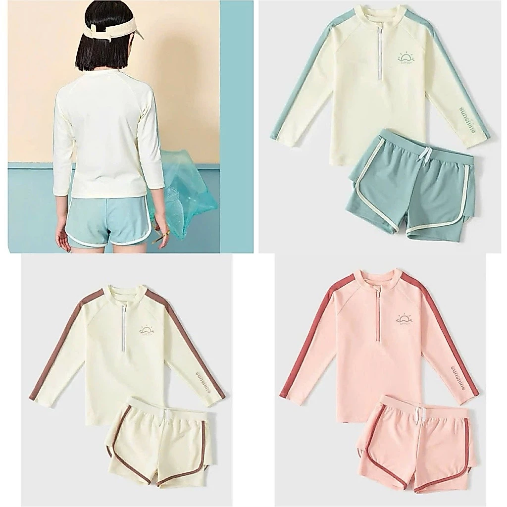 Đồ Bơi Mẹ Bé Giữ Nhiệt Size 15kg - 60kg Quần 2 Lớp, Đồ Bơi Cho Bé Phong Cách Thể Thao - Bộ Bơi Trẻ Em Sunshine