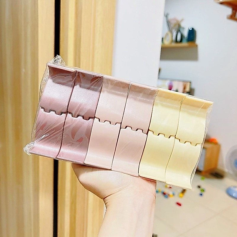 set 12 cái kẹp tóc càng cua nhám bầu 5 răng. dụng cụ kẹo tóc sau cho chị em phụ nữ