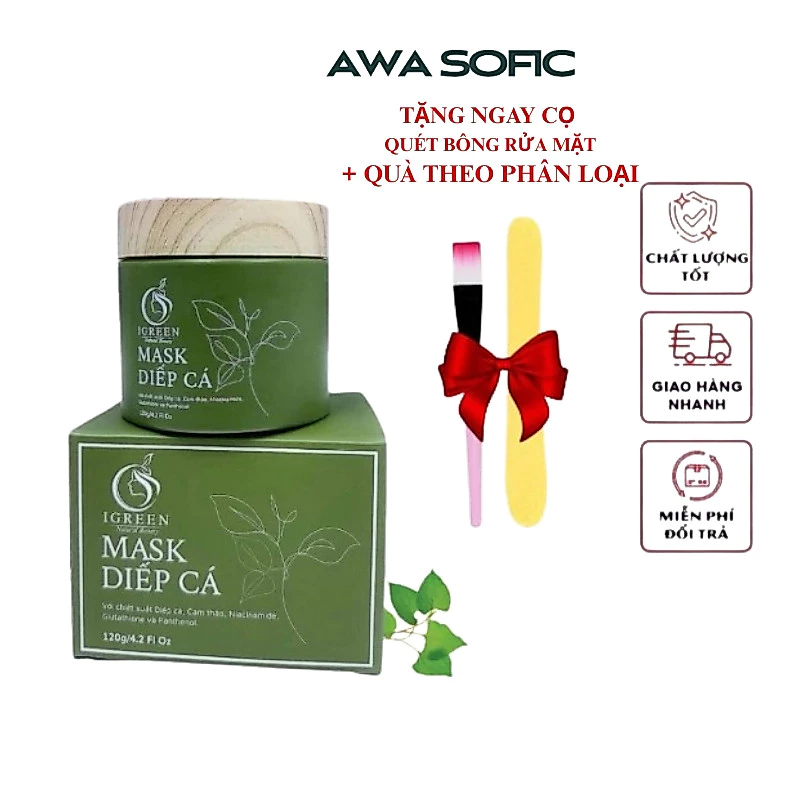 Mặt nạ diếp cá IGREEN giúp giảm mụn, giảm thâm, da mềm mịn, hỗ trợ se khít lỗ chân lông