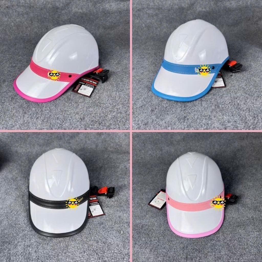 Mũ Bảo Hiểm luoi Trai Nam Nữ Vesp Khoét Lỗ Có Chừa Đuôi Tóc - MQ