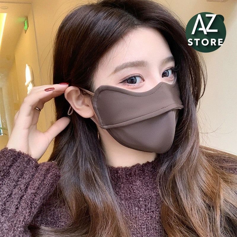 Khẩu Trang Chống 99% Tia UV, Khẩu Trang Cotton Dày Mịn 2 Lớp Chống Nắng UPF 50+, Khẩu Trang Che Gò Má