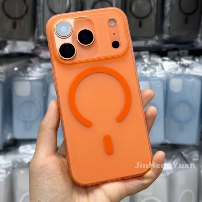 Ốp điện thoại PC từ tính mờ siêu mỏng Aikashi Orange Ultra Thin mới cho IPhone 17 16 15 14 13 12 11 Pro Max PLUS 17Air Vỏ bảo vệ