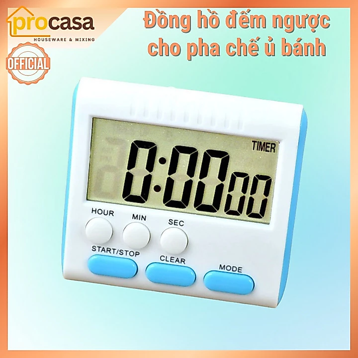Đồng hồ đếm ngược sử dụng trong pha chế - ủ bánh - làm bánh - nhà bếp