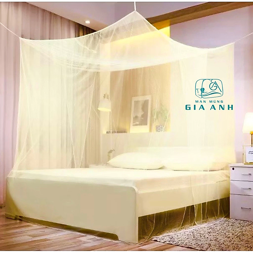 Màn Mùng Treo 4 Góc * VIỀN TRƠN VẢI DÀY  * Mùng Tuyn Vải Dày Mắt Nhỏ Chống Muỗi Hiệu Quả đủ kt 1m6, 1m8, 2m2