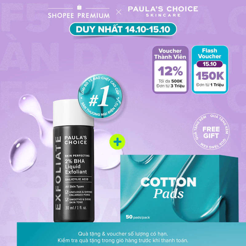 Dung dịch loại bỏ tế bào chết giảm mụn Paula's Choice Skin Perfecting 2% BHA Liquid Exfoliant 30ml 2016