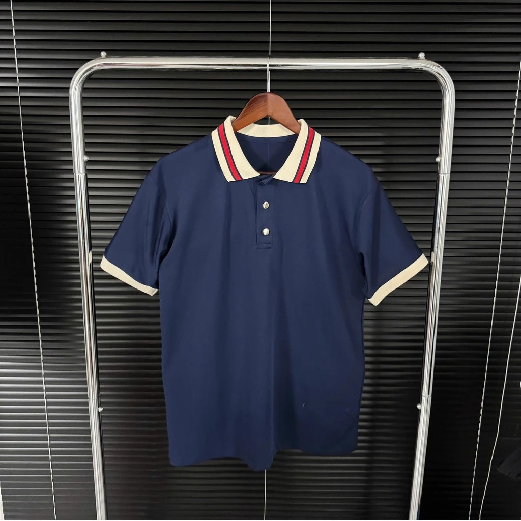 Áo Polo Cổ Dệt 2 Màu Xanh Than, Đen Chất Vải Gai Thoáng Mát Nam Menswear Hàng QC hottrend