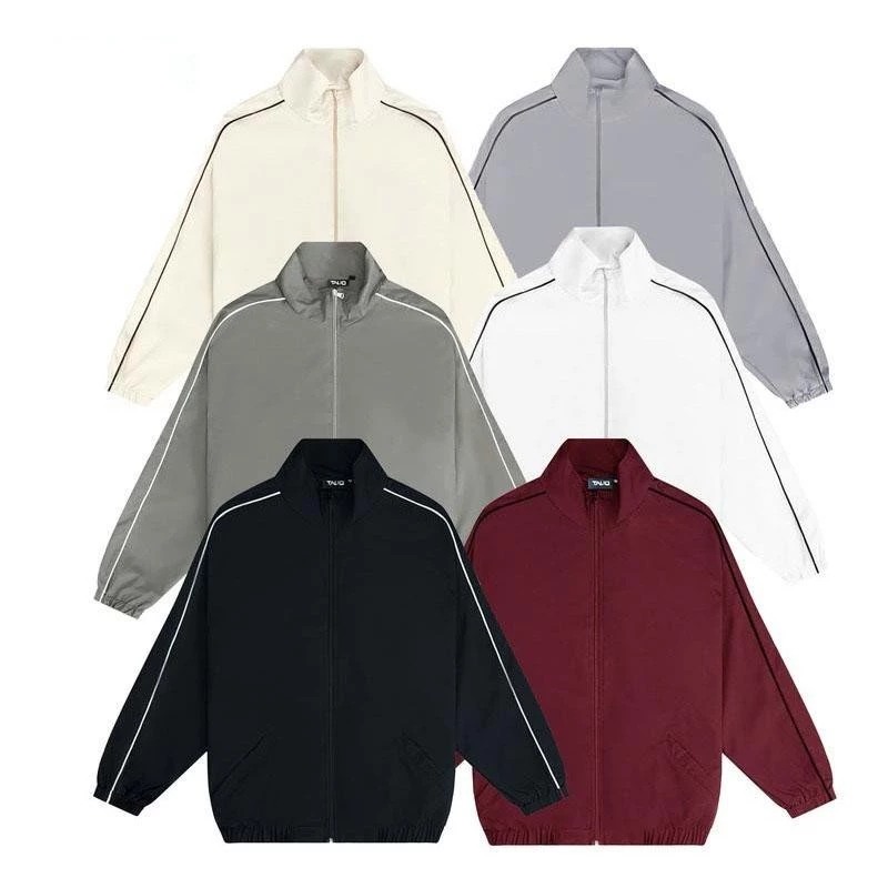 Áo khoác gió dù 2 lớp sọc kẻ tay Mikasa, chống nước nhẹ, cản gió, có túi trong dành cho nam và nữ 2025