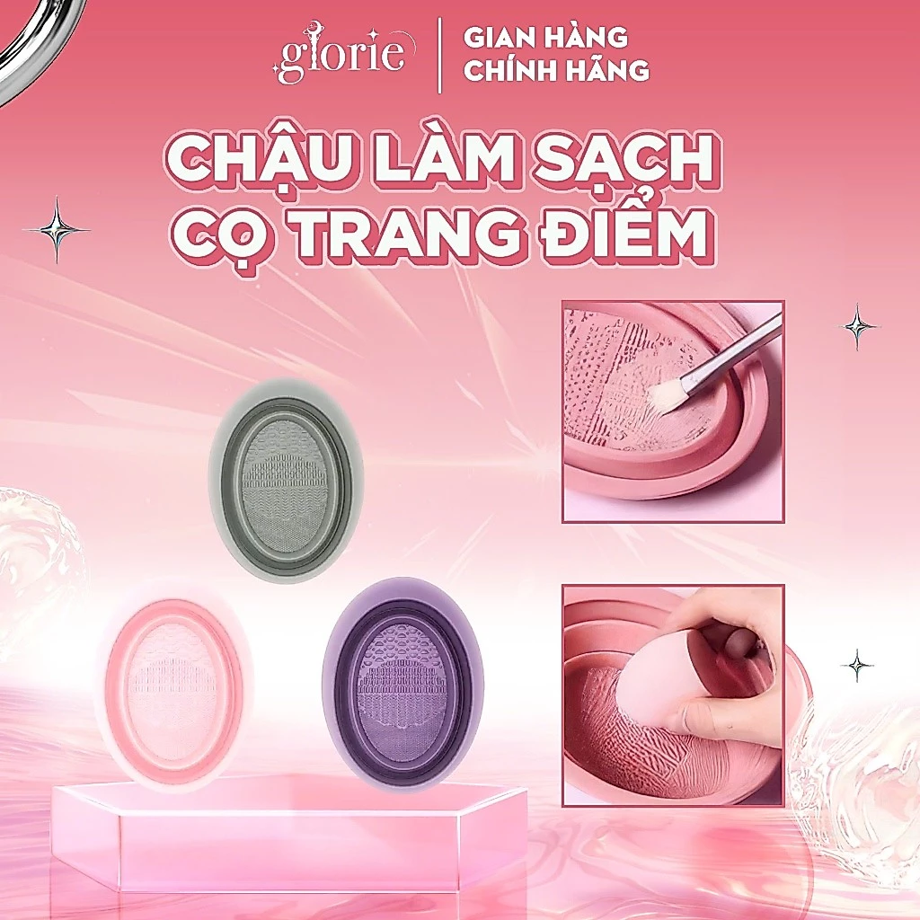 Chậu Làm Sạch Cọ Trang Điểm