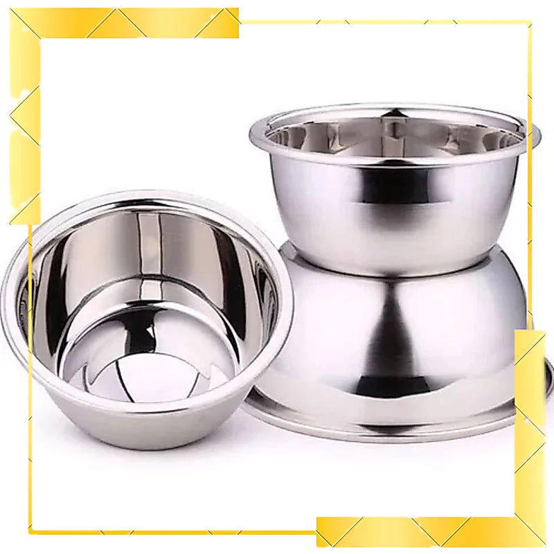 Chậu/ tô/thau sâu inox(304) siêu dày đa năng đủ size 18-20-22- 24-26-30-32-34-36cm