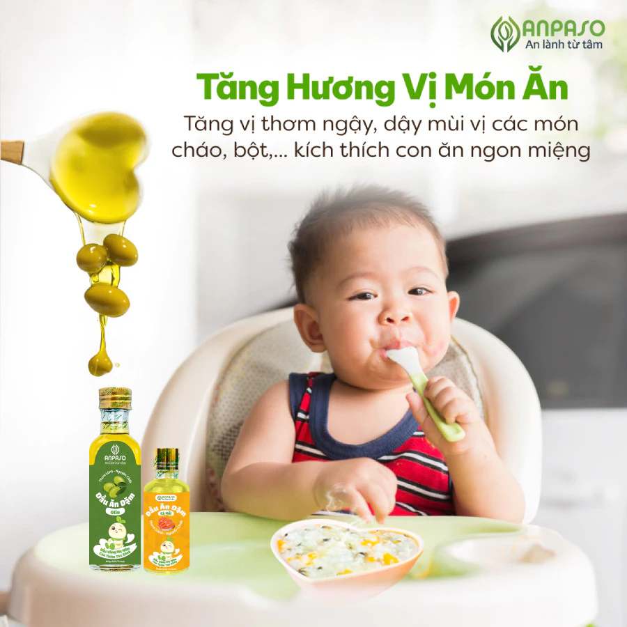 🥄 Dầu Ăn Dặm Anpaso Cho Bé – Chính Hãng, Nhiều Vị Macca Cá Hồi Ô Liu, Chai 50ml, Bổ Sung Dinh Dưỡng