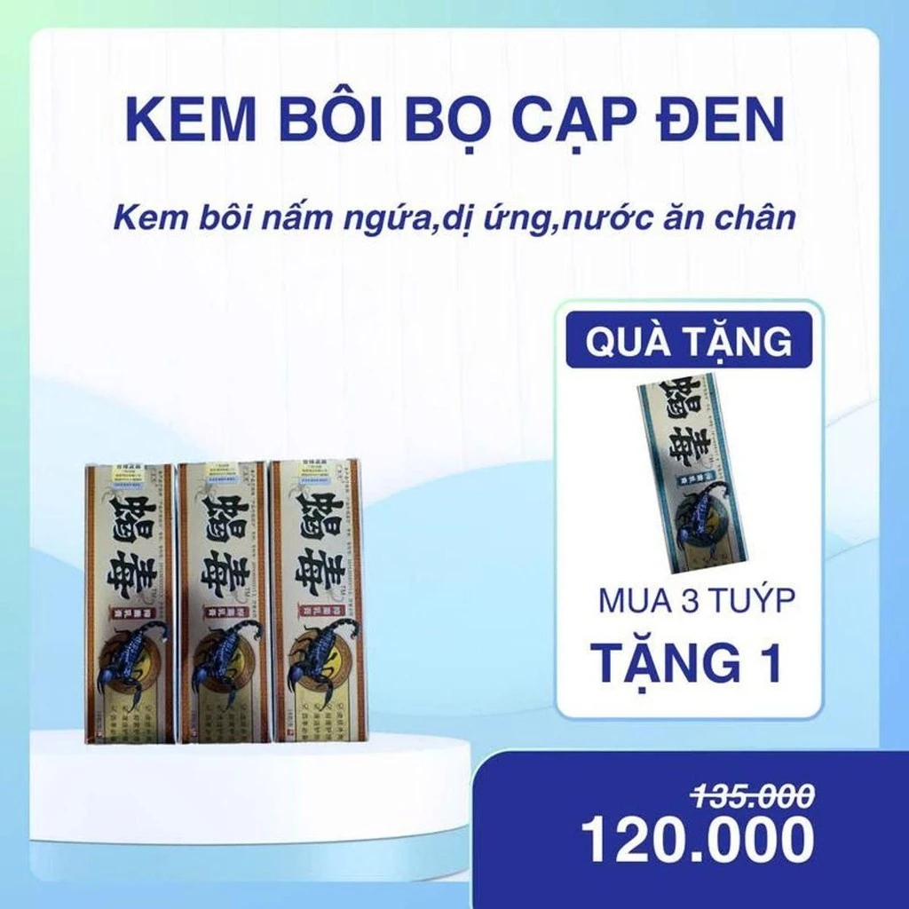 Kem Bôi Nấm Ngứa Bọ Cạp Đen Nội Địa - Dùng 3-4 Lần mỗi ngày - Hiệu Quả với người bị nấm ngứa,dị ứng, côn trùnġ cắn 98bg