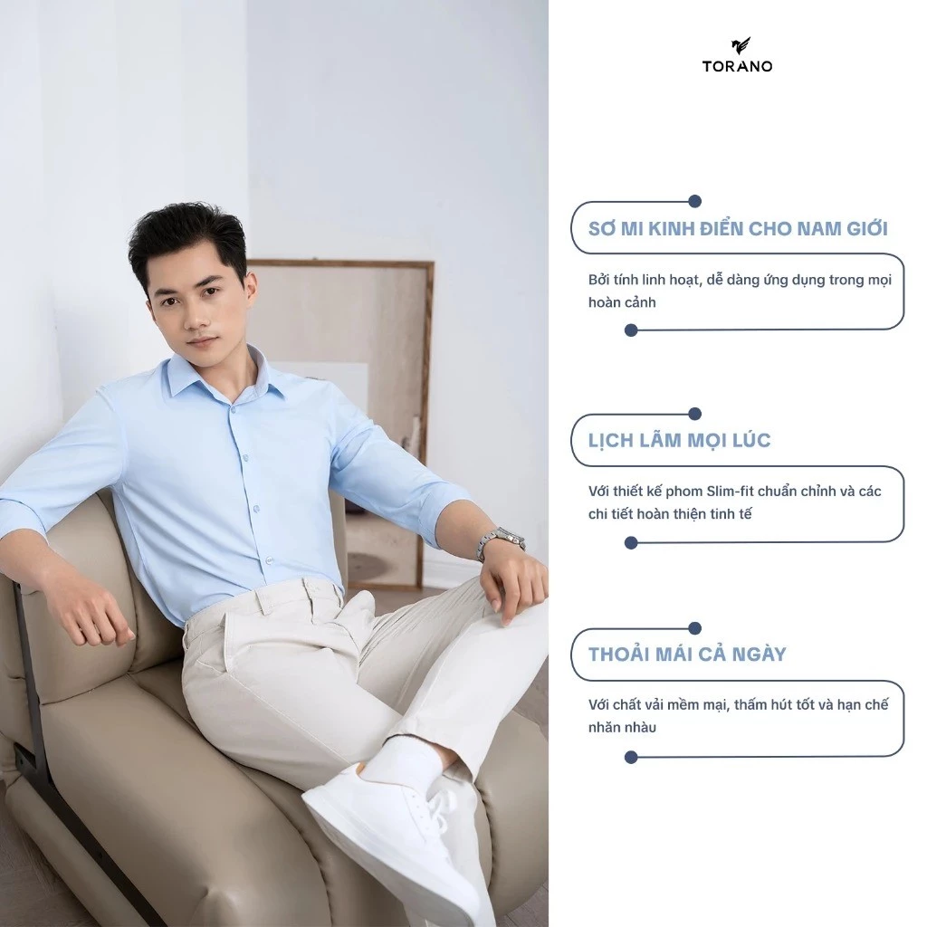 COMBO 2 Áo sơ mi nam dài tay công sở form áo body chuẩn, phong cách trẻ trung hiện đại TH