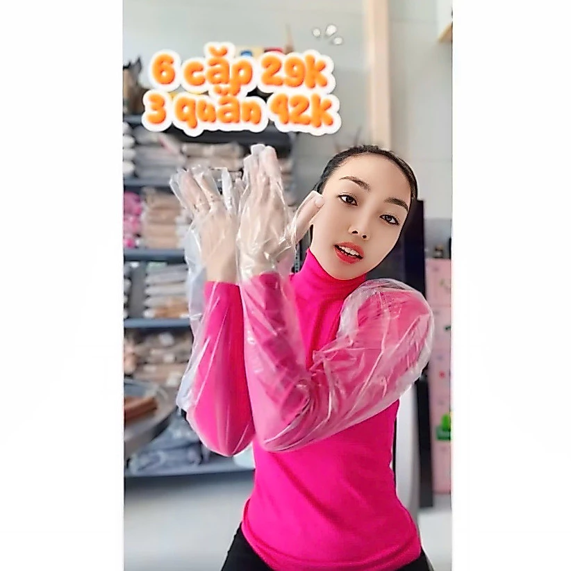 Combo 6 ĐÔI BAO TAY +3 QUẦN nilong dẻo ủ kem (loại 1)Hàng Việt Nam.